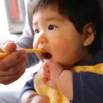 離乳食を食べる男の子。アイタイムズジャパン記事「DV等支援措置、逆転する加害者と被害者」記事内イメージ画像。